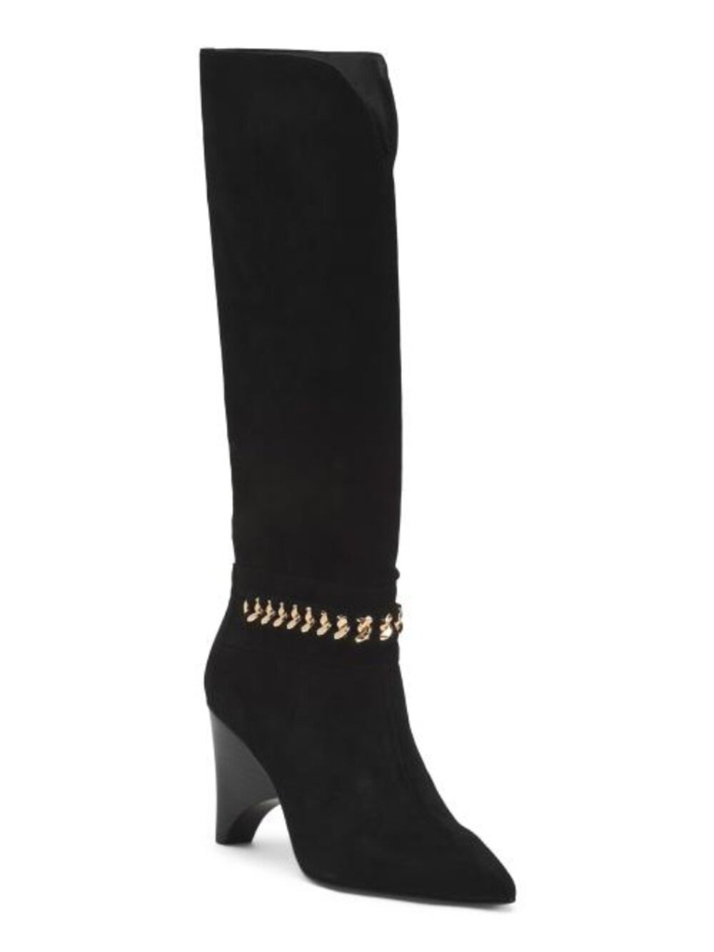 CECELIA NEW YORK Suede Cindy Tall Shaft Sculpted Heels